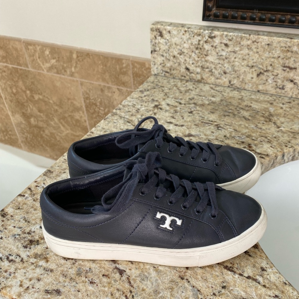 Tory Burch Blue and White Shoes